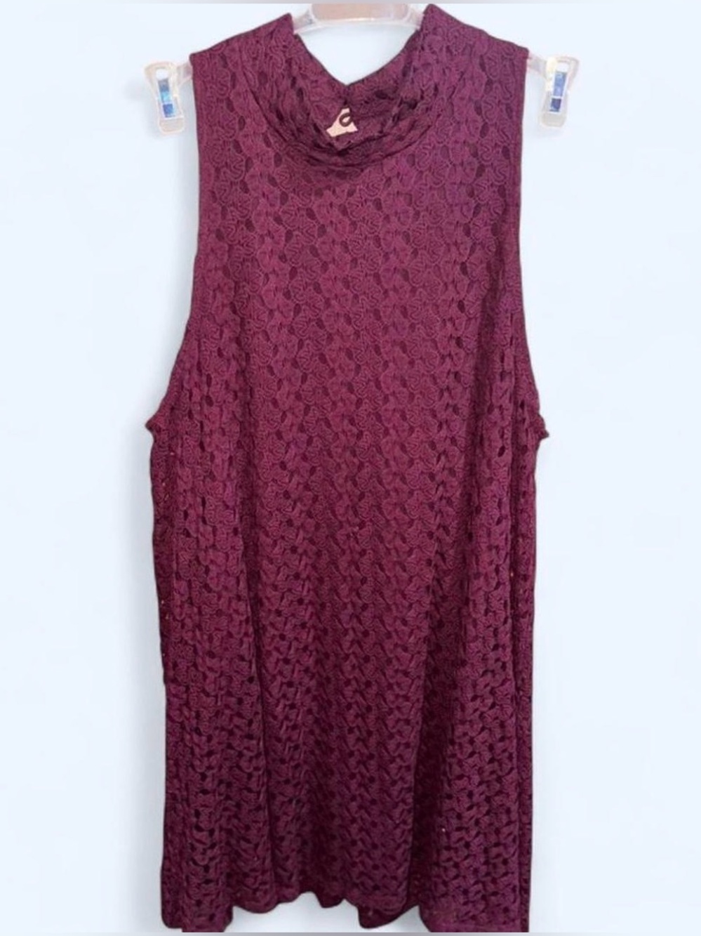 Planet Gold Burgundy Lace Top